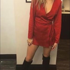 Red Velvet Zara Dress